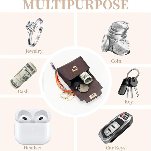 Versatile Mini Backpack Keychain Coin Purse - Perfect for Travel & Parties - Picture 4 of 5